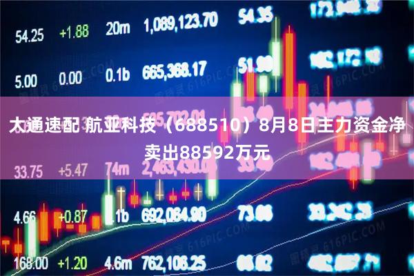 大通速配 航亚科技(688510)8月8日主力资金净卖出88592万元