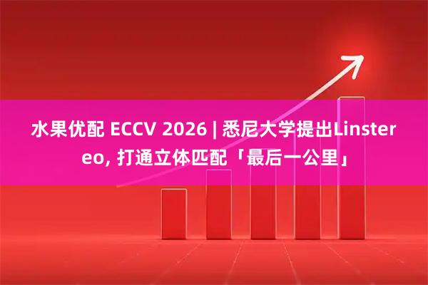 水果优配 ECCV 2026 | 悉尼大学提出Linstereo, 打通立体匹配「最后一公里」